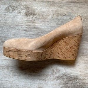 Stuart Weizman Logoyork Suede Wedge Pumps